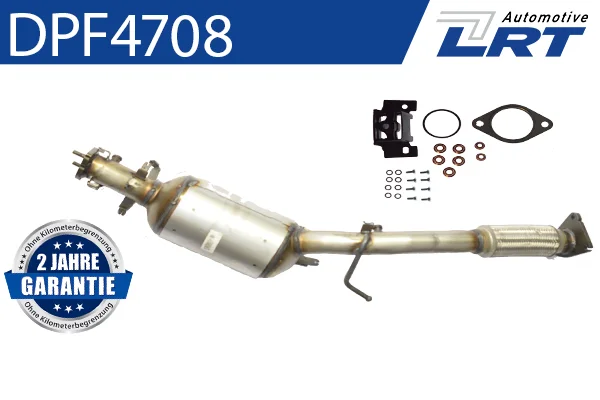 Filtr sazových částic, výfukový systém