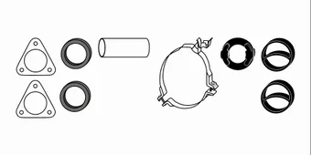 Montážní sada, výfukový systém