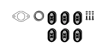 Montážní sada, výfukový systém