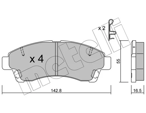 Sada brzdových destiček, kotoučová brzda