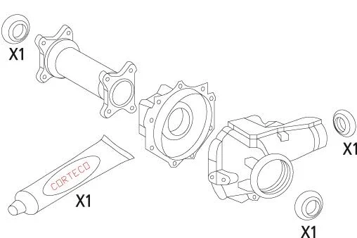 Sada těsnění, diferenciál