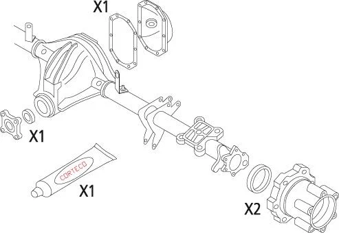 Sada těsnění, diferenciál