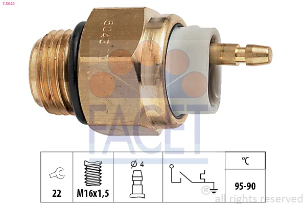 Teplotní spínač, větrák chladiče Made in Italy - OE Equivalent