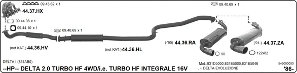 Sportovní tlumicí výfukový systém