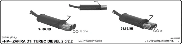 Sportovní tlumicí výfukový systém