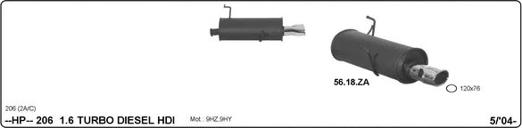 Sportovní tlumicí výfukový systém