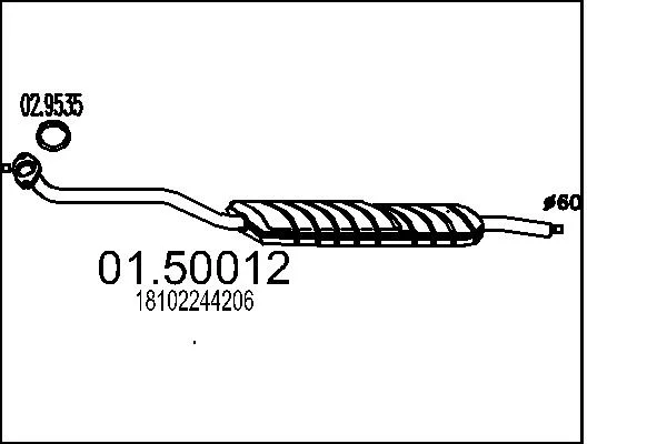 Střední tlumič výfuku