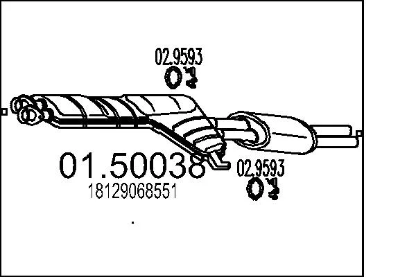 Střední tlumič výfuku