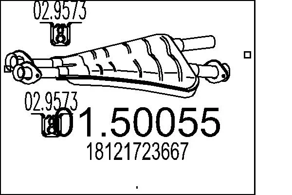 Střední tlumič výfuku