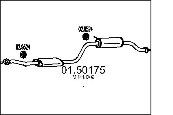 Střední tlumič výfuku