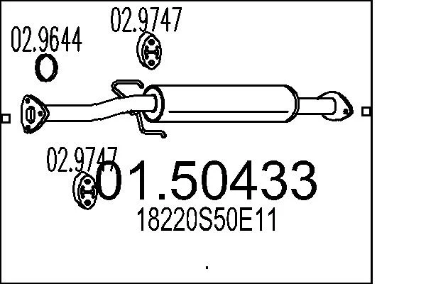 Střední tlumič výfuku