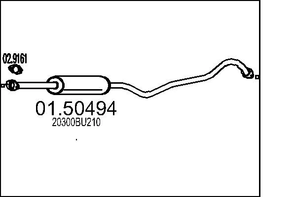 Střední tlumič výfuku