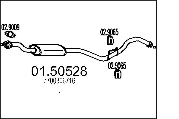 Střední tlumič výfuku