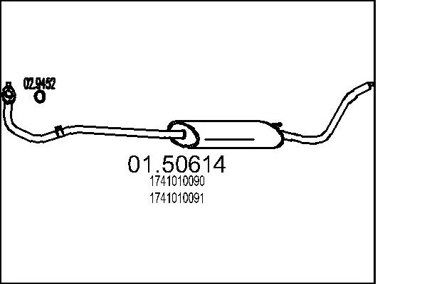 Střední tlumič výfuku