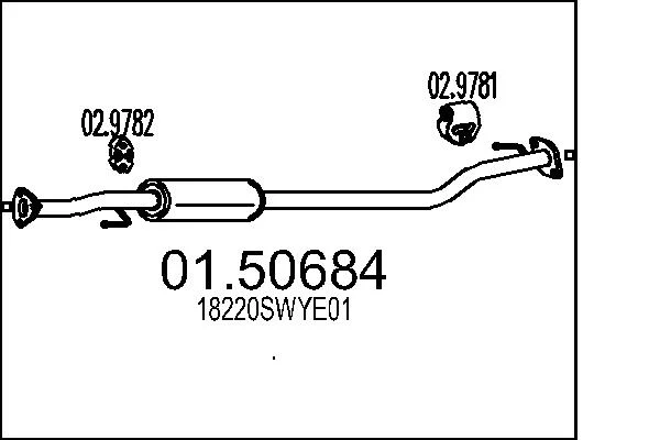 Střední tlumič výfuku