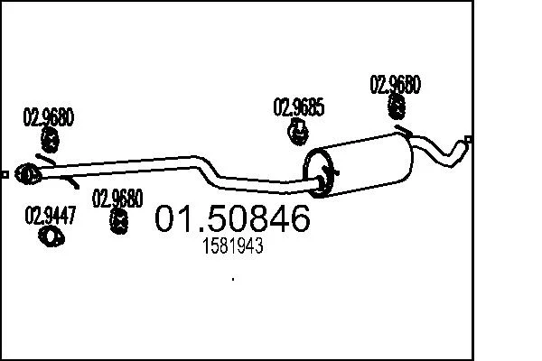 Střední tlumič výfuku