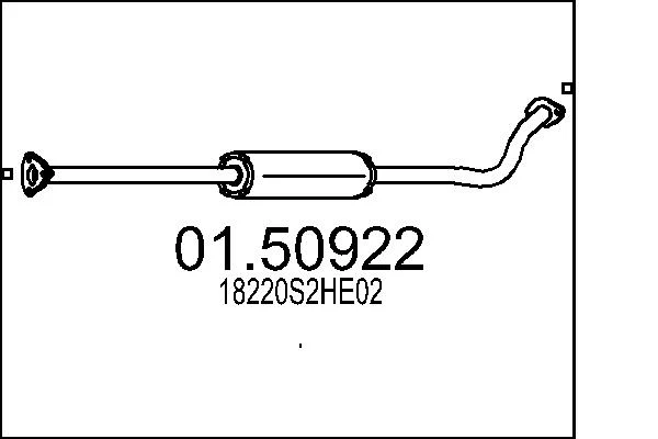 Střední tlumič výfuku