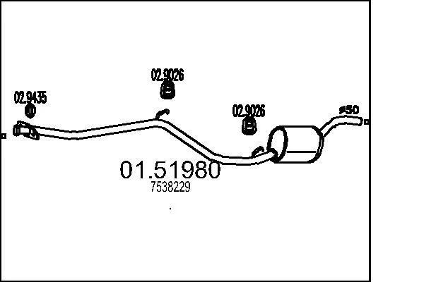 Střední tlumič výfuku