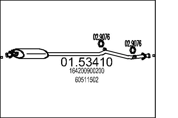 Střední tlumič výfuku