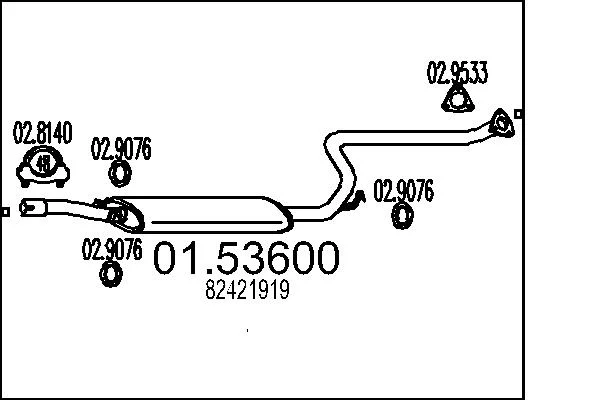 Střední tlumič výfuku