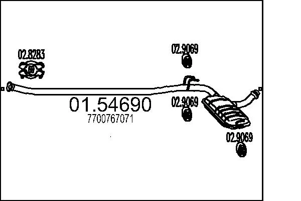 Střední tlumič výfuku