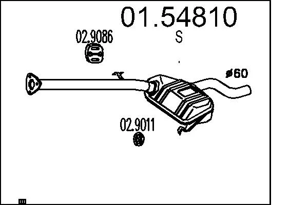 Střední tlumič výfuku