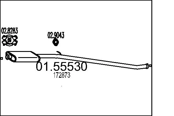 Střední tlumič výfuku