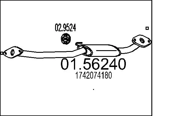 Střední tlumič výfuku