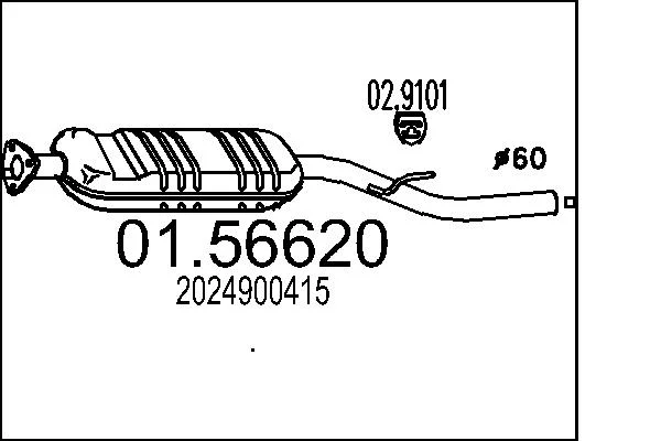 Střední tlumič výfuku