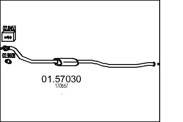 Střední tlumič výfuku