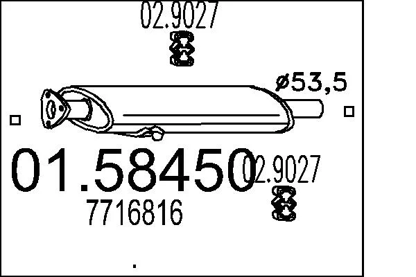 Střední tlumič výfuku