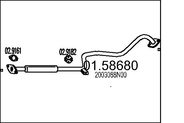 Střední tlumič výfuku