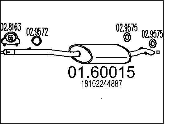 Zadní tlumič výfuku