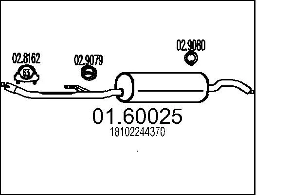 Zadní tlumič výfuku