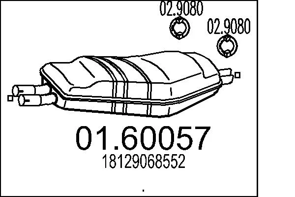 Zadní tlumič výfuku