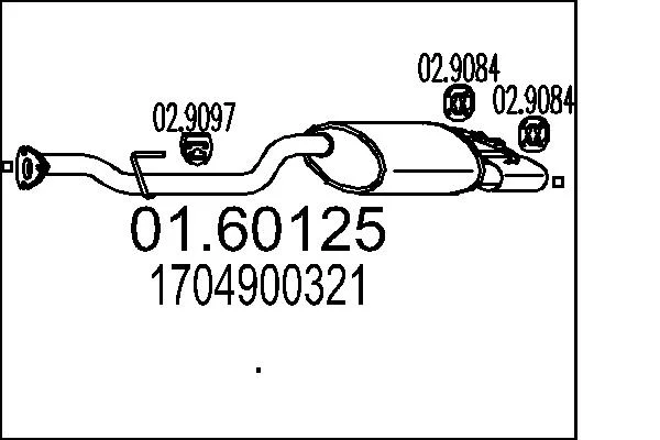 Zadní tlumič výfuku