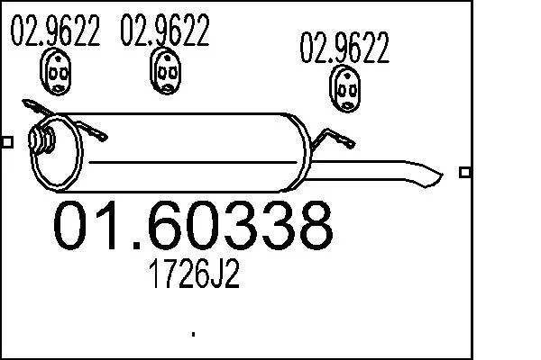 Zadní tlumič výfuku