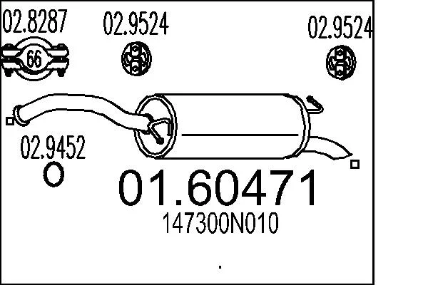 Zadní tlumič výfuku
