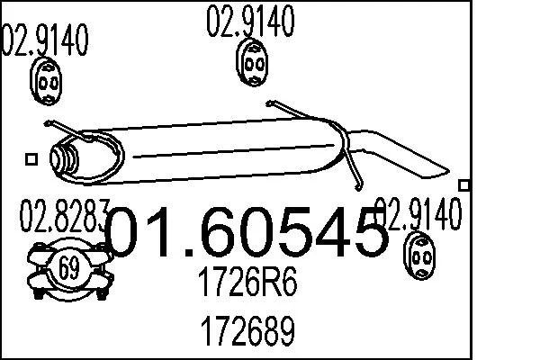 Zadní tlumič výfuku