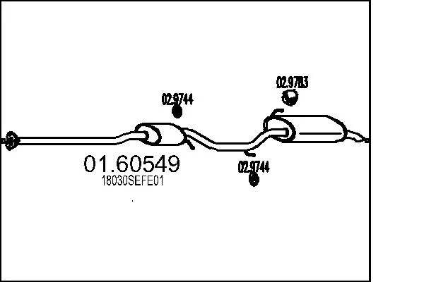 Zadní tlumič výfuku