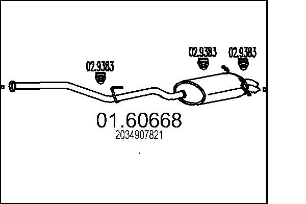 Zadní tlumič výfuku