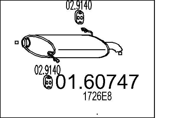 Zadní tlumič výfuku