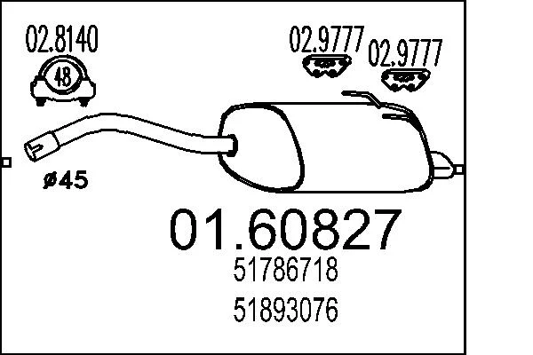 Zadní tlumič výfuku