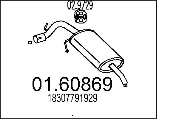 Zadní tlumič výfuku