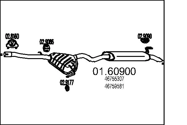 Zadní tlumič výfuku