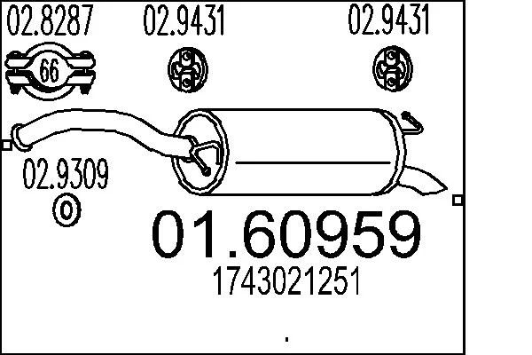 Zadní tlumič výfuku