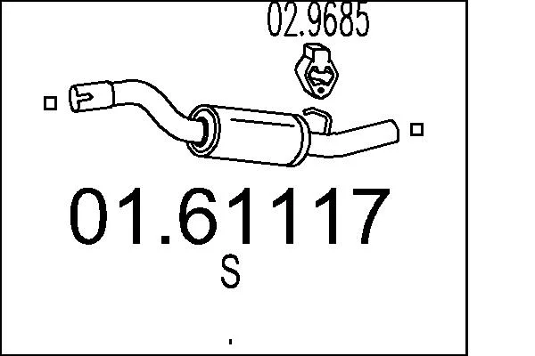 Zadní tlumič výfuku