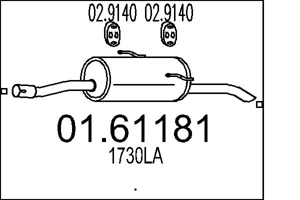 Zadní tlumič výfuku
