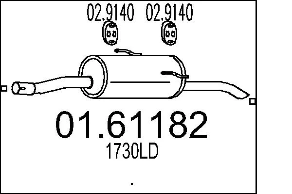 Zadní tlumič výfuku