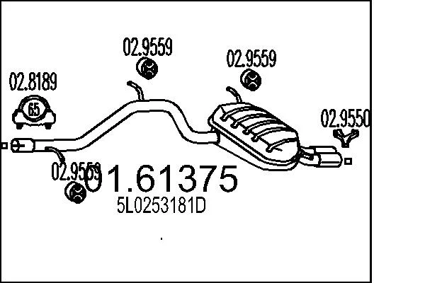 Zadní tlumič výfuku